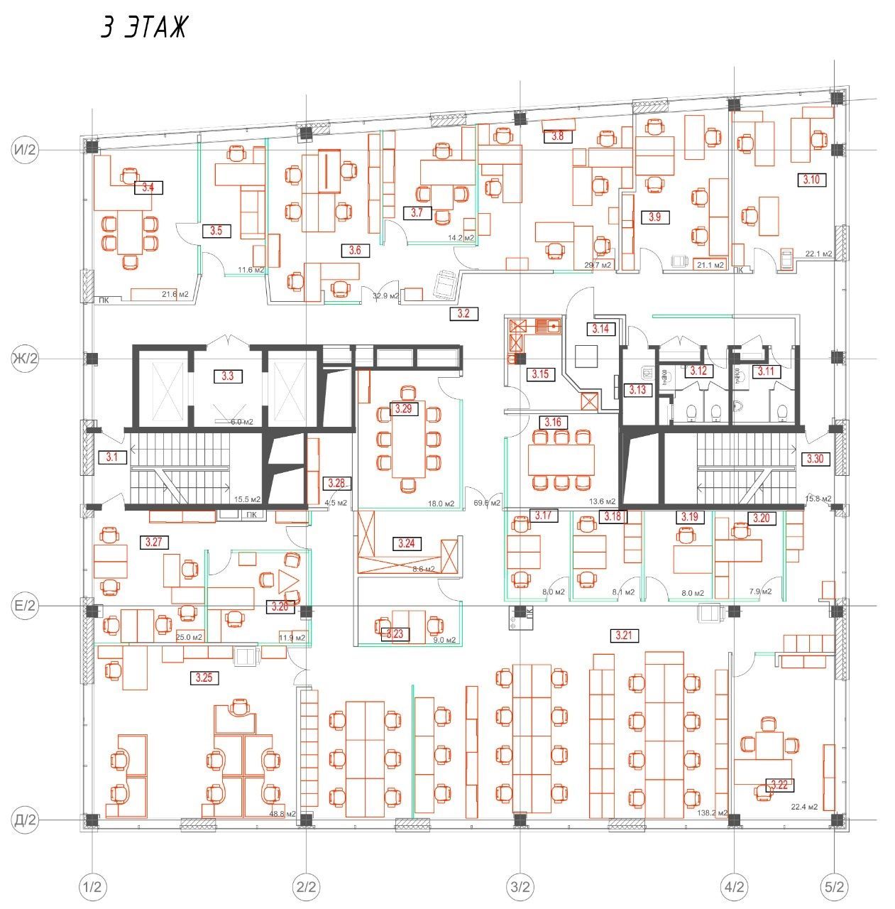 Аренда офиса 1500 м² БЦ Малая Пироговская 3