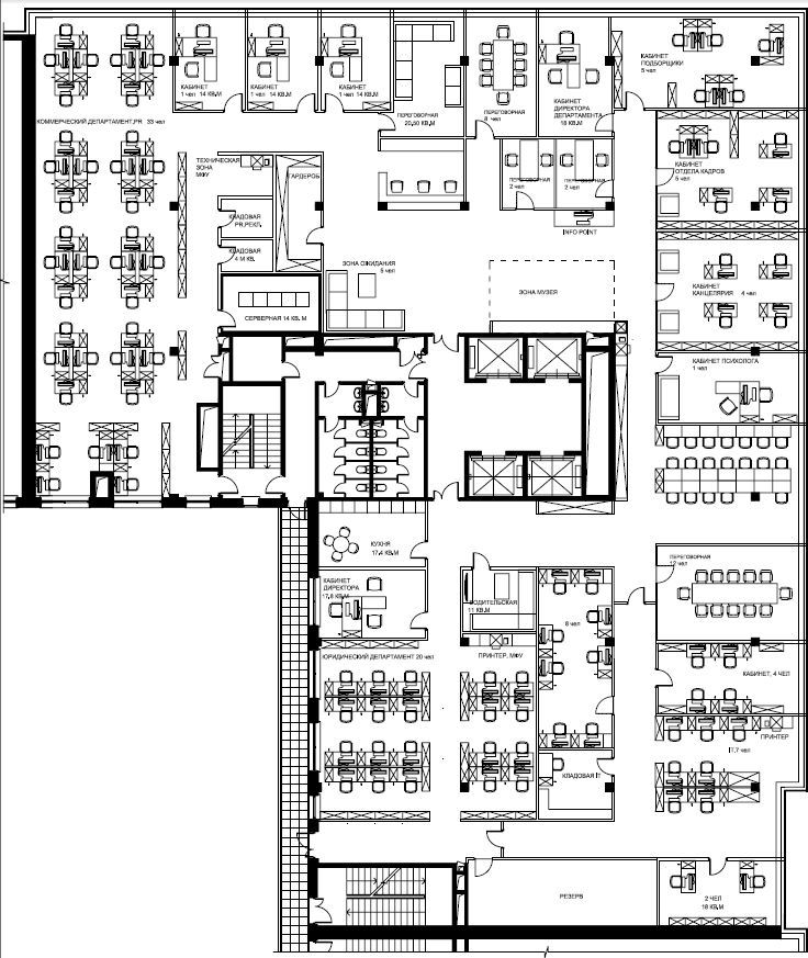 Аренда офиса 1500 м² БЦ Кубик