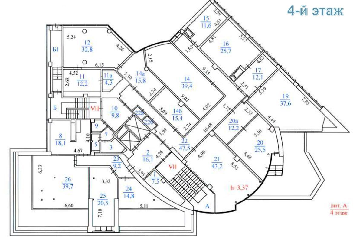 Аренда офиса 3000 м² БЦ Каланчевская 49