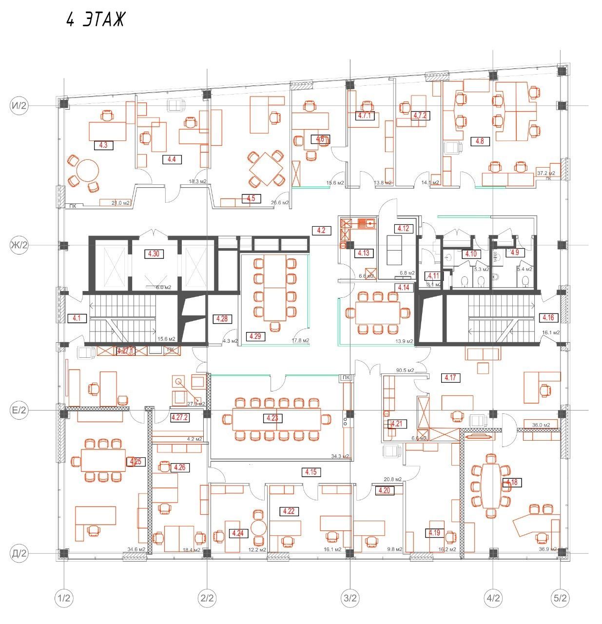 Аренда офиса 4550 м² БЦ Малая Пироговская 3