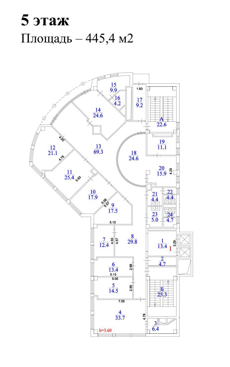 Аренда офиса 5827 м² БЦ Щипок Residence